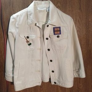 White denim jacket